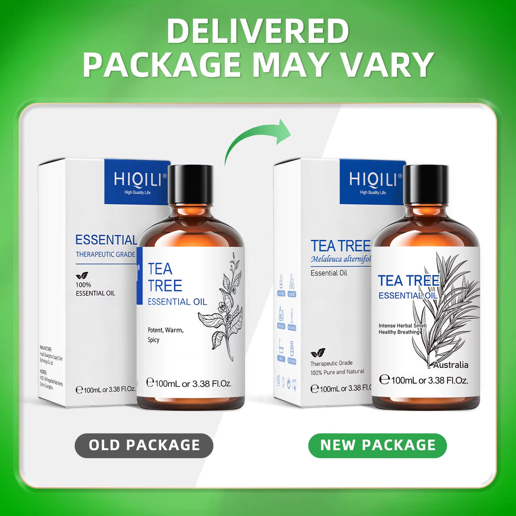 100ML Tea Tree Essential Oils for Diffuser Humidifier Aromatherapy Massage Aromatic Oil for Candles Making Soap Hair Care