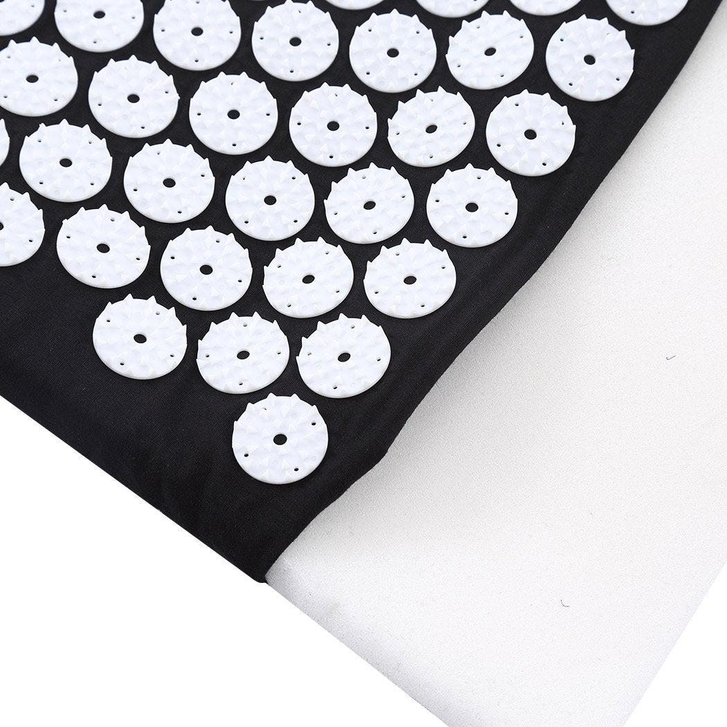Acupressure Mat Yoga Massage Shakti Sit Lying Pain Stress Relax Black